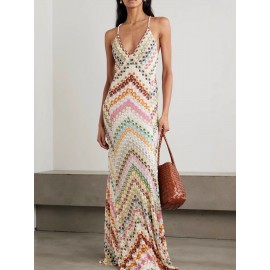 European and Spring Summer New Positioning Printed Bodycon Dress | INS Slim Fit Party Women’S Dress, Long Sleeve, Button Details, V-neck, Casual Style, Perfect for Spring/Fall – SCACTO